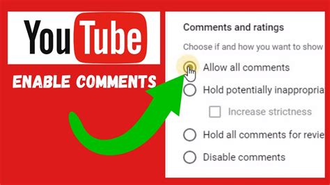 how do you enable comments on youtube